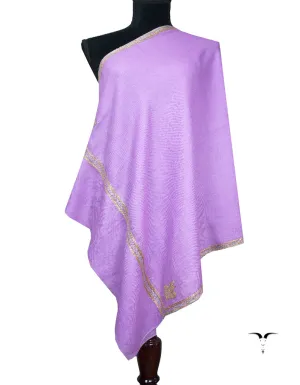 lavender tilla embroidery pashmina stole 8806