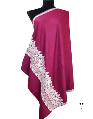 raspberry tilla embroidery pashmina shawl 8430